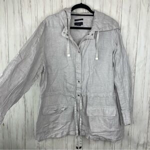 Rachel Roy 100% gray linen jacket